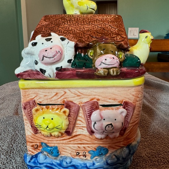 Noah’s Ark Ceramic Cookie Jar Express Productions - Picture 5 of 9